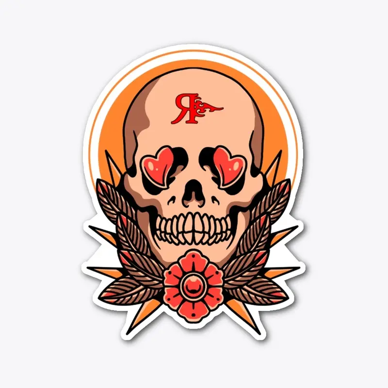 ROGUE LOVE SKULL TATTOO ART