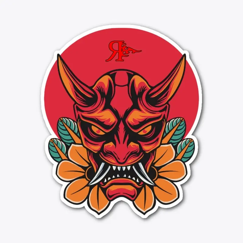 ROGUE JAPANESE ONI DEVIL MASK TATTOO ART