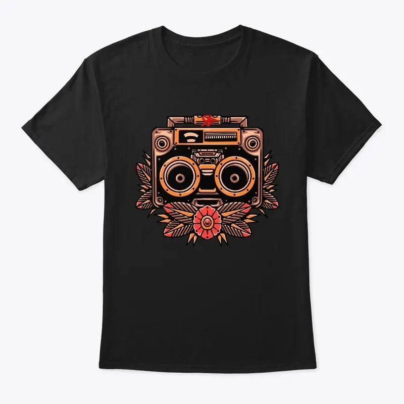 ROGUE RETRO BOOM BOX TATTOO ART