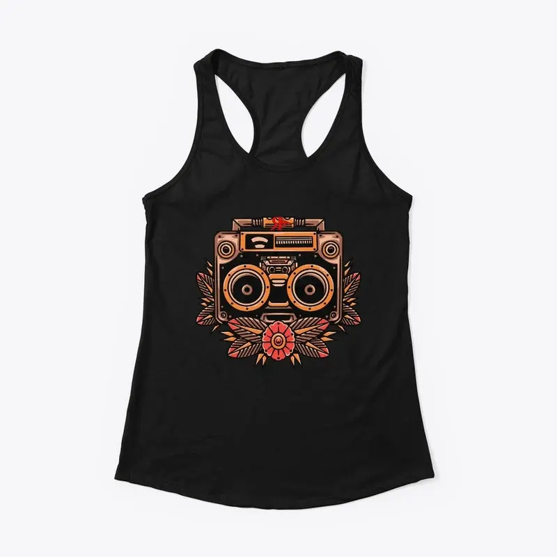 ROGUE RETRO BOOM BOX TATTOO ART